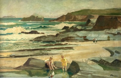 Adrian Allinson (1890-1959)Summer Evening, Trevone Bay, Cornwall, 1937