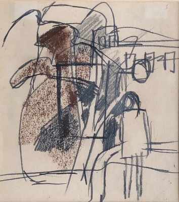 Keith Vaughan, Figure in a Landscape, c. 1957