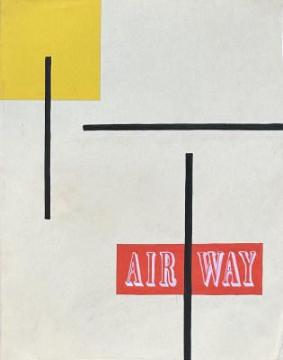 Albert Edward Halliwell (British-1905)Constructivist Poster Design (Air Way), c. 1930
