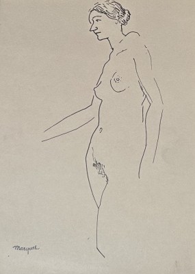 Albert Marquet (1875-1947)Nude Study, Ink