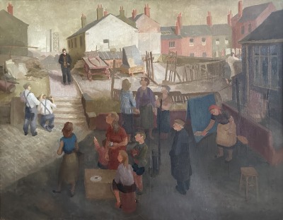 Robin Darwin (1910-1974)Untitled (Figures in an Urban Setting), c. 1950s