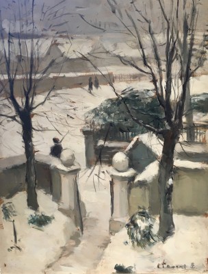 Leopold Pascal (1900-1958)Paris in The Snow - The American Embassy