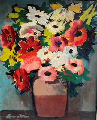 William Crosbie (1915-1999)Flowers in a Terracotta Vase