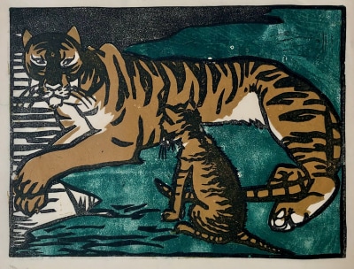 Cicely Hey (1896-1980)Tiger and Cub, 1922