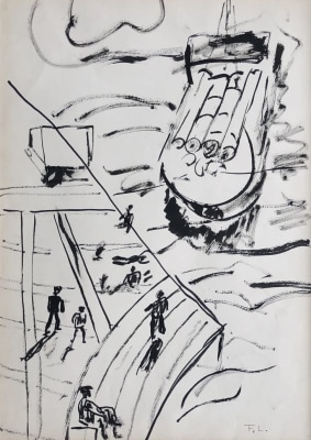 Fernand Léger (1881-1955)La peniche, etude pour 'mes voyages', c. 1940s