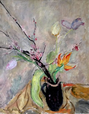 Mildred Bendall (1891-1977)Still Life with Blossom and Tulips, c. 1930s