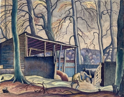 Ethelbert White (1891-1972)A Sussex Farm, c. 1922