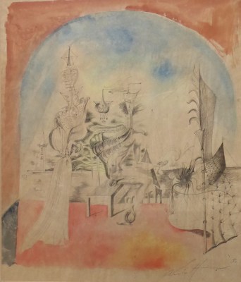 Leslie Hurry, Surrealist Landscape with Figures, 1950
