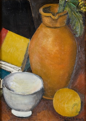 Jean Marchand (1883-1940)Still Life with Jug, Bowl and Lemon, 1911/12