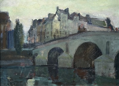 Harry Rutherford (1903-1985)Bridge, Paris, c. 1948