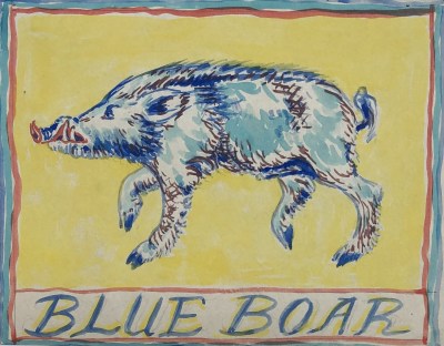 Cicely Hey (1896-1980)Blue Boar (Design for Pub Sign), 1936