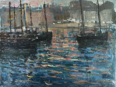 Gwendoline Hopton (1866-1913)St. Ives Harbour, Evening, c. 1910
