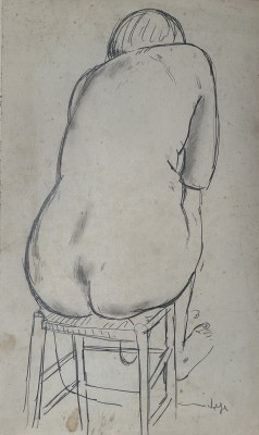 Edward Wolfe (1897-1982)Female Nude, Back View, c. 1916
