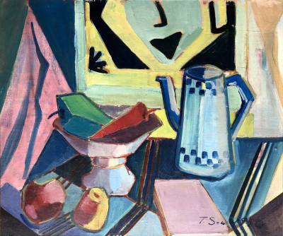 Tanja Sinelnikov (1917-1976)Still Life with Blue Coffee Pot, 1950