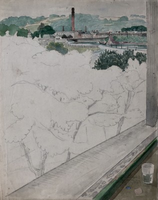 John Nash (1893-1977)Millworks, Landscape, West Yorkshire, 1920
