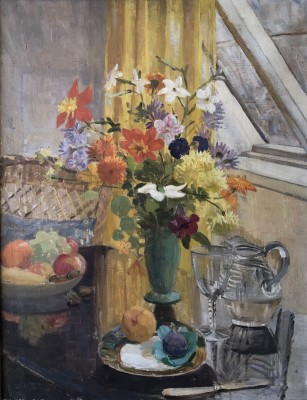 Ethel Heron (1874-1933)Still Life with Flowers and Fruit, c. 1910