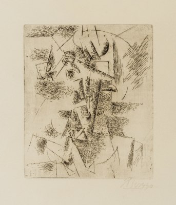 Pablo Picasso (1881-1973)Tête d'homme à la pipe, 1912