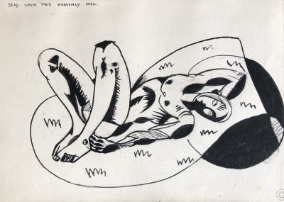 Albert Wainwright (1898-1943)Cubist Figure Reclining - 'Stay Upon This Heavenly Hill', c. 1928