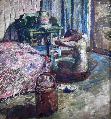Maud Mathers (1890-1921)Interior with Nude Washing, 1914