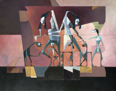 Bernard Robinson (1912-1970)Surrealist Figure Group, c. 1950