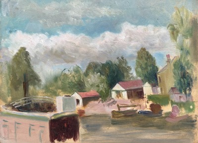 Dorothy Hepworth (1898-1978)Cookham Boathouses, c. 1930s