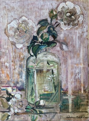 Kathleen Bradshaw (1904-1997)Still Life with Glass Vase and Flowers, c. 1950