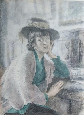 Gerald Leslie Brockhurst (1890-1978)Anais, a Woman from Dax Landes, 1918