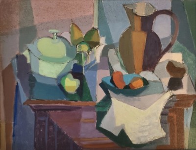 Paul Rigoulet (1924-2019)Still Life with Pitcher and Fruit, c. 1955