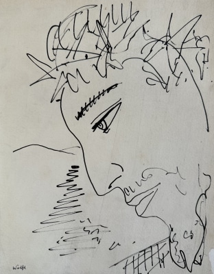 Edward Wolfe, Head in Profile, c. 1940s