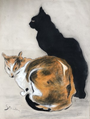 Théophile Alexandre Steinlen (1859-1923)Two Cats, 1894
