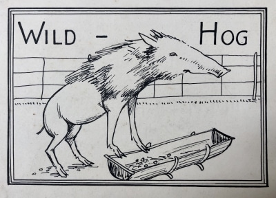 Cicely Hey (1896-1980)Wild Hog (Design for Pub Sign), c. 1936