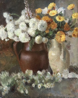 Dorothy Hepworth (1898-1978)Still with Jugs and Flowers, c. 1935