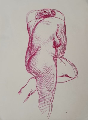 William Crosbie (1915-1999)Red Nude, c. 1940s