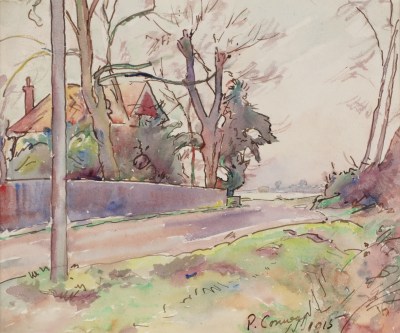 James Brown (1863-1943)Lane in Ashford, Surrey, 1915