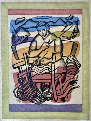 Doris Hatt (1890-1969)Mending Nets, St. Tropez, 1955