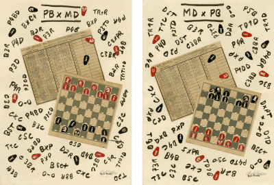 paulo bruscky, pb x md / md x pb, 1980
