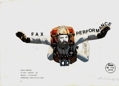 paulo bruscky, fax performance, 1985