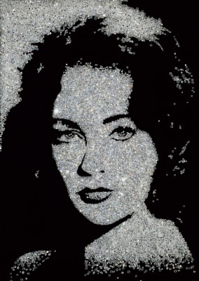 vik muniz, pictures of diamonds: elizabeth taylor, 2004