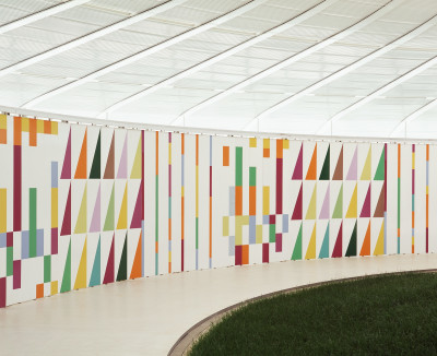 athos bulcão, painel de madeira pintada, 1999