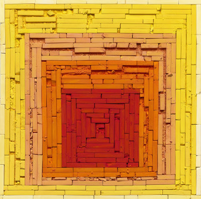 vik muniz, Metachrome: Homage to the Square: Glow, after Joseph Albers , 2016