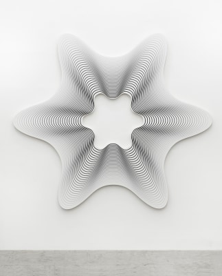 philippe decrauzat, Delay Exa # 2 (White to Black), 2019