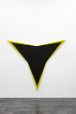 philippe decrauzat, Black Should Bleed to Edge (Yellow), 2012