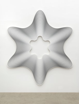 philippe decrauzat, Delay Exa # 3 (Black to White) , 2019