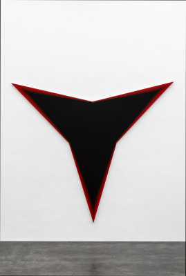 philippe decrauzat, Black Should Bleed to Edge (Red), 2012