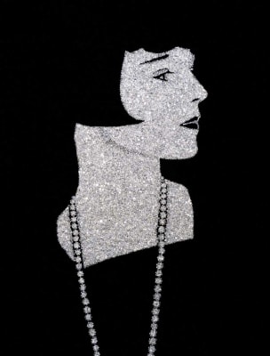 vik muniz, Pictures of Diamonds: Louise Brookes , 2005