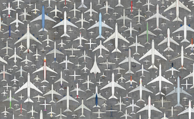 cássio vasconcellos, Aviões #01, da série Coletivos, 2017