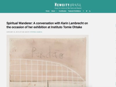spiritual wanderer: a conversation with karin lambrecht on the occasion of her exhibition at instituto tomie ohtake