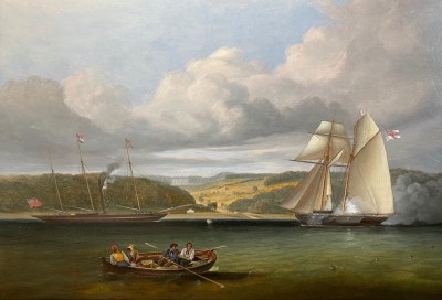 John Lynn , The Royal Yacht visiting Osborne House, Isle of Wight soon after Queen Victoria purchased the property