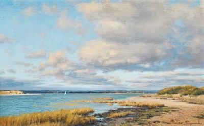 Peter Symonds , Autumn skies, East Head from West Wittering