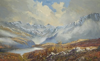 Tim Scott Bolton , Stags below Stac Pollaidh, Scotland